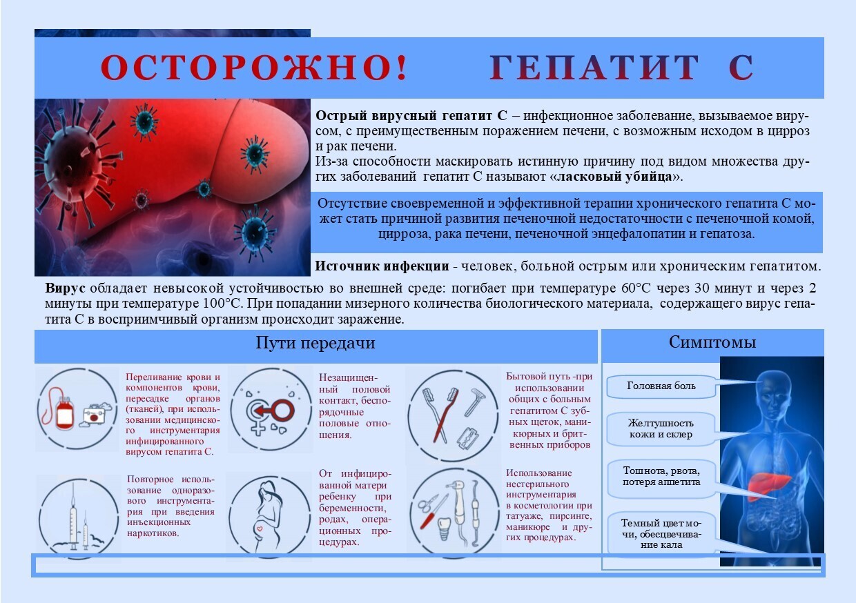 Государственное бюджетное дошкольное образовательное учреждение детский сад  № 142 Невского района Санкт-Петербурга - Важно!!!! Профилактика гепатита С!!